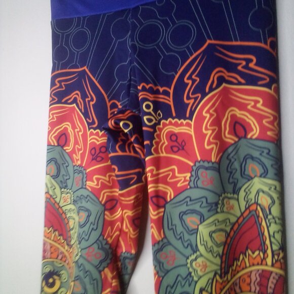 Brave New Look Leggings S Women Stretch Pattern Art To Wear Colorful - Picture 6 of 14